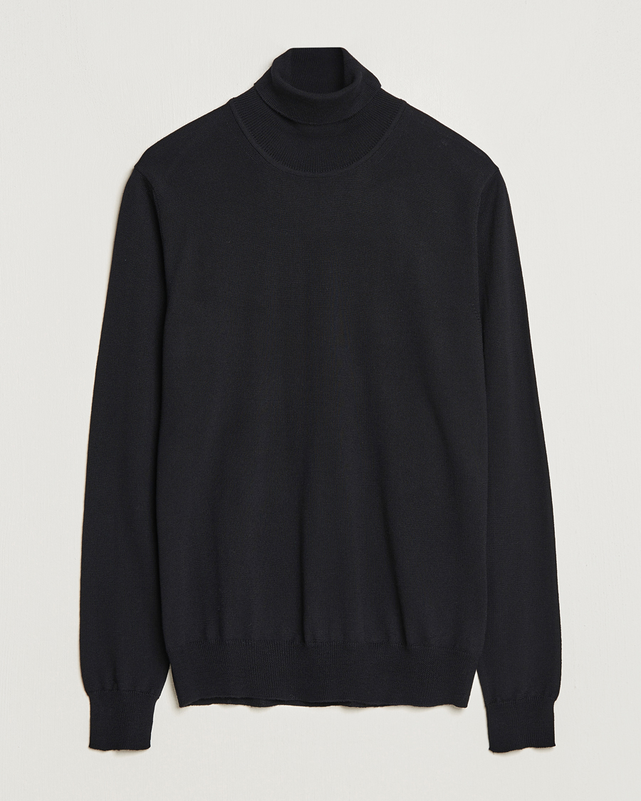 Herre | Gensere | J.Lindeberg | Lyd True Merino Polo Black