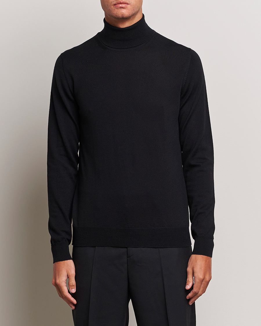 Herre | J.Lindeberg | J.Lindeberg | Lyd True Merino Polo Black