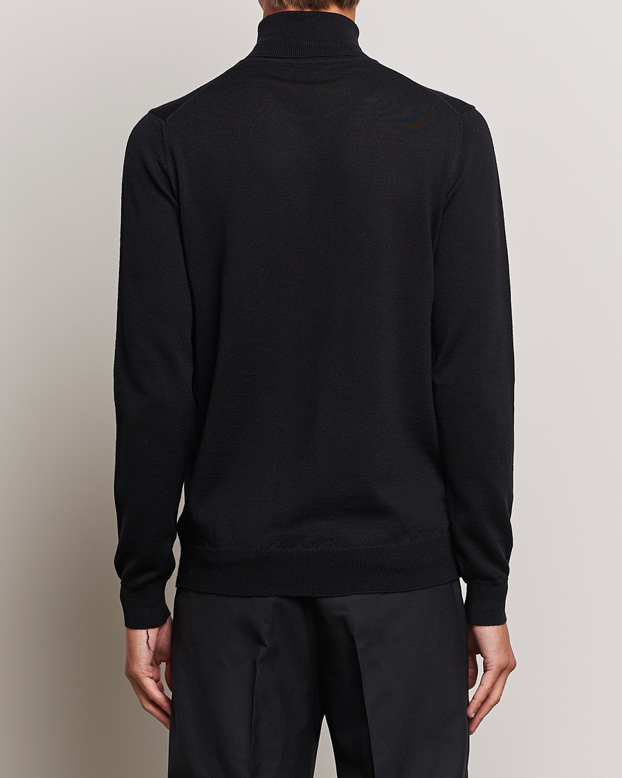 Herre | Gensere | J.Lindeberg | Lyd True Merino Polo Black