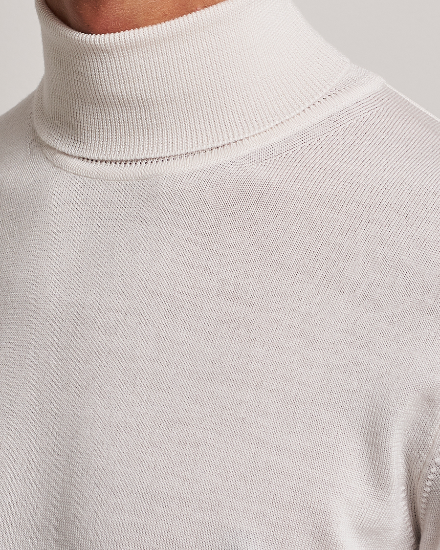 Herre | Gensere | J.Lindeberg | Lyd True Merino Polo Cloud White
