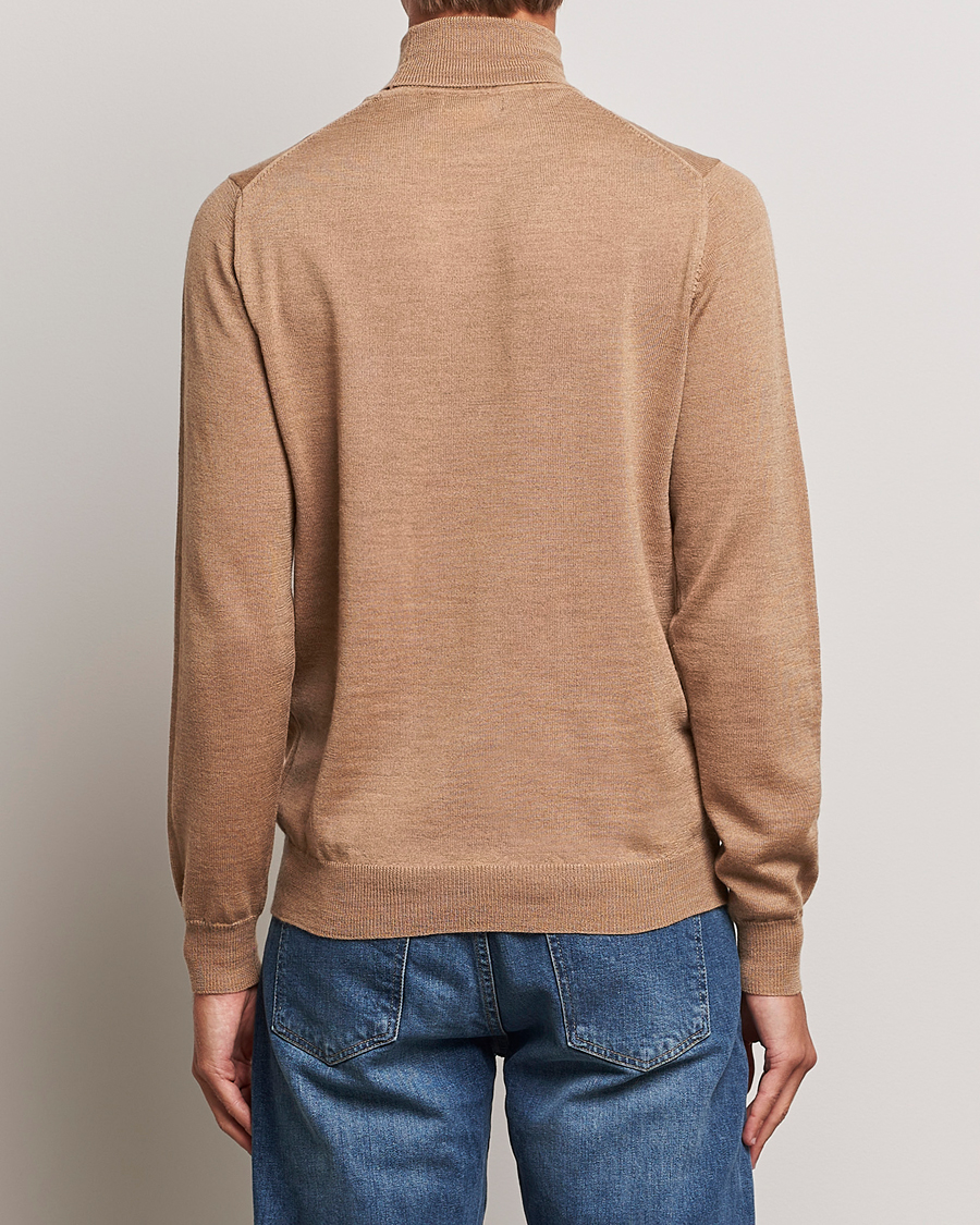 Herre | Gensere | J.Lindeberg | Lyd True Merino Polo Chipmunk Melange