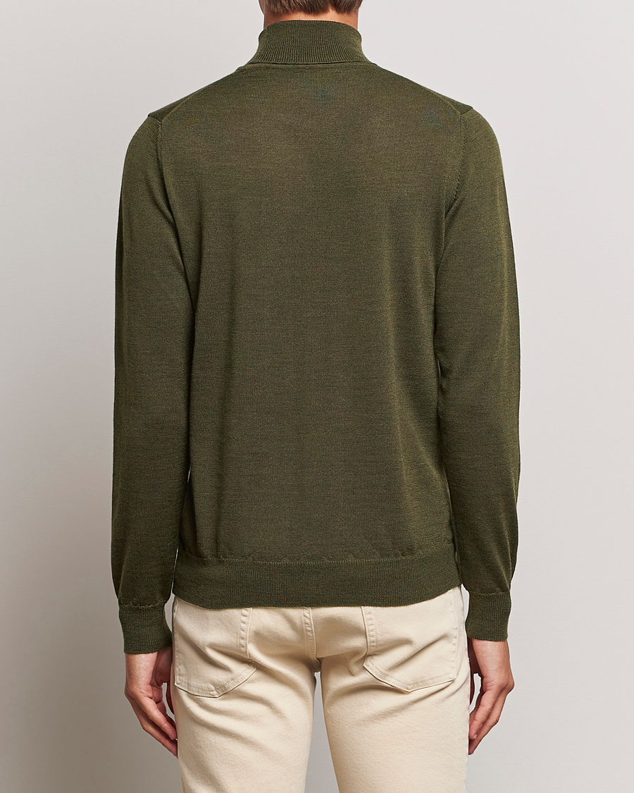 Herre | Gensere | J.Lindeberg | Lyd True Merino Polo Forest Green