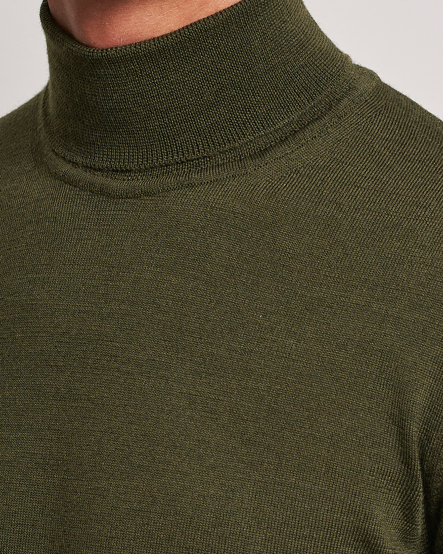 Herre | Gensere | J.Lindeberg | Lyd True Merino Polo Forest Green