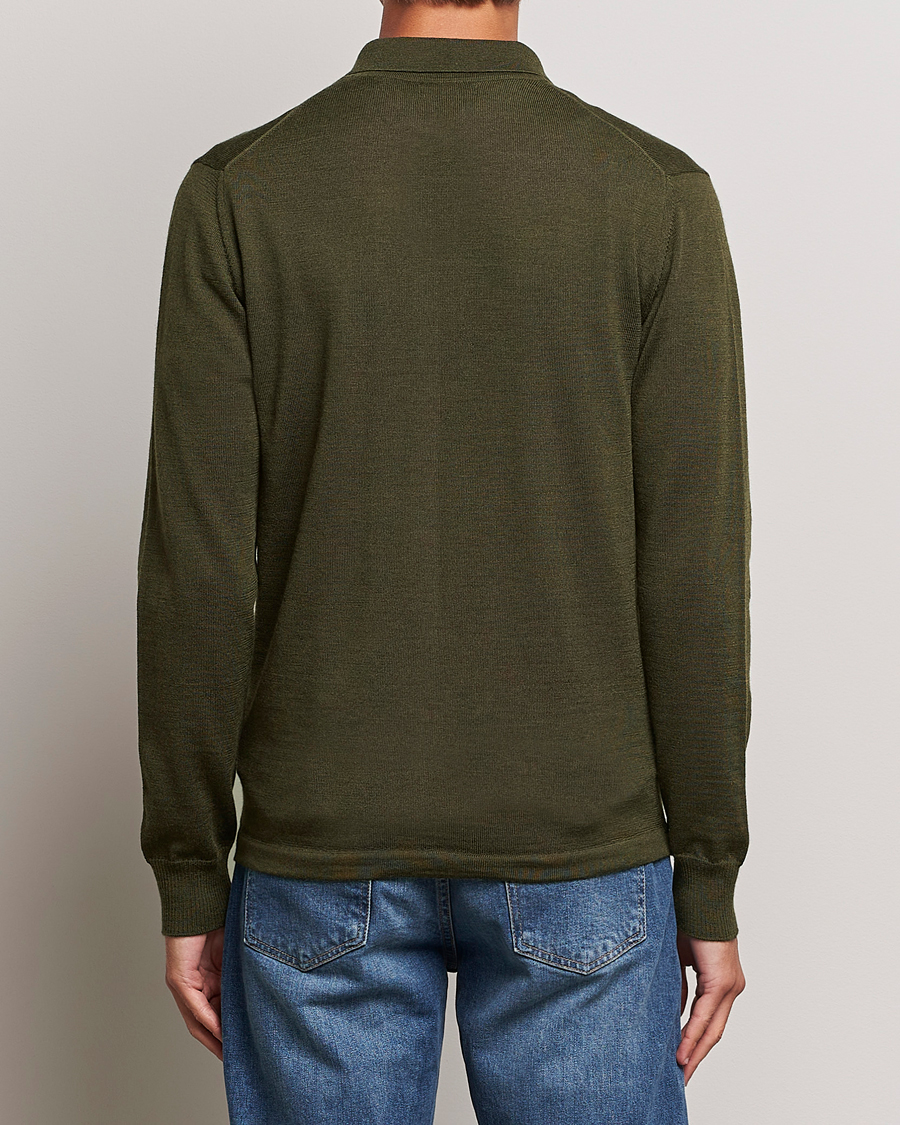 Herre | Gensere | J.Lindeberg | Nyle True Merino Zip Cardigan Forest Green
