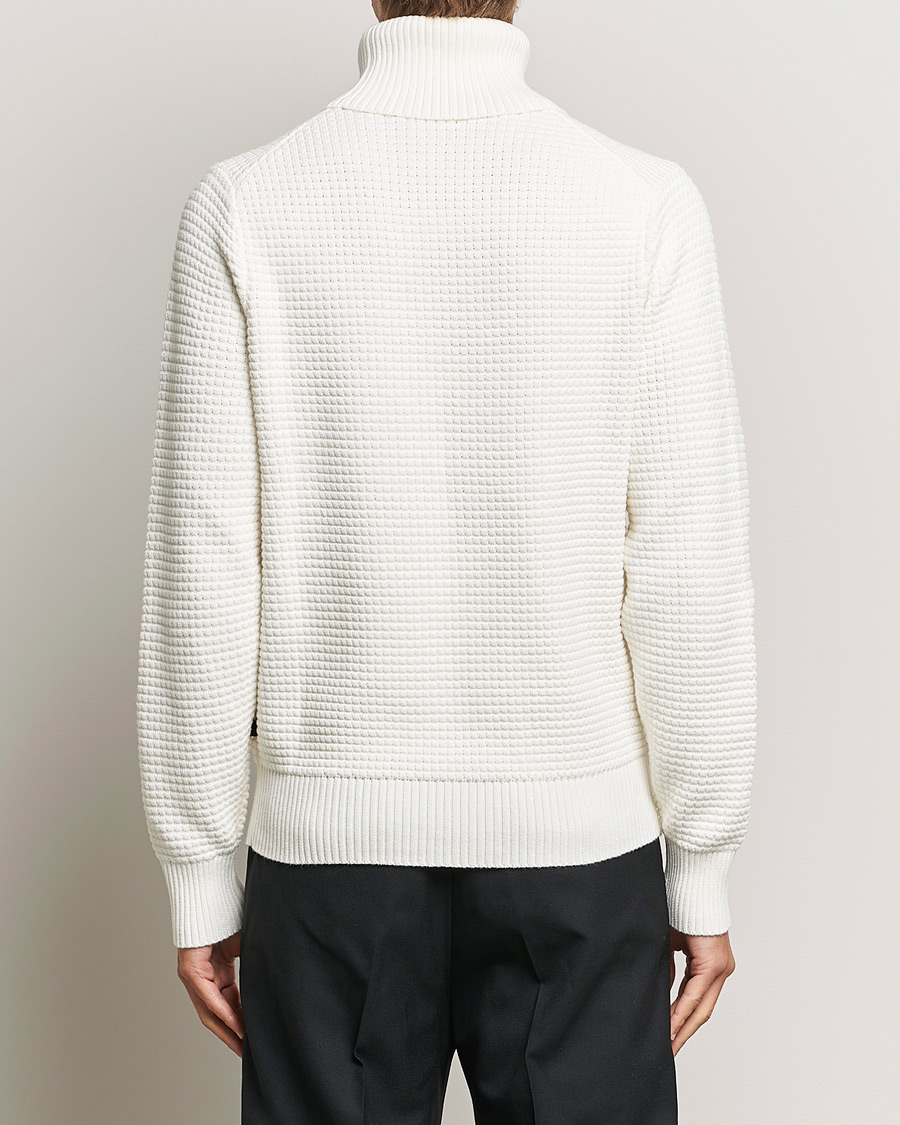 Herre | Gensere | J.Lindeberg | Olivero Cotton Turtle Sweater Cloud White