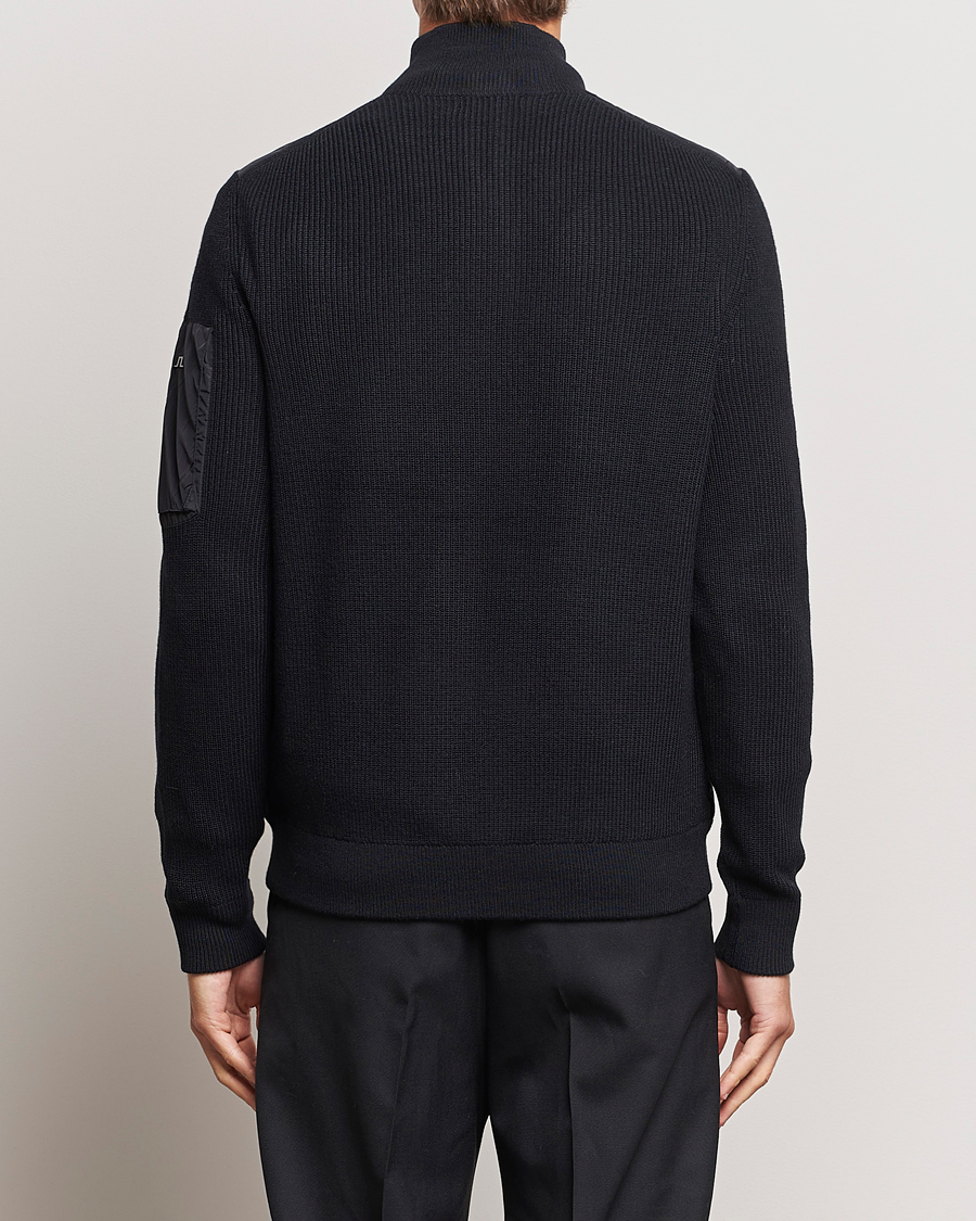 Herre | Gensere | J.Lindeberg | Beck Knitted Hybrid Jacket Black