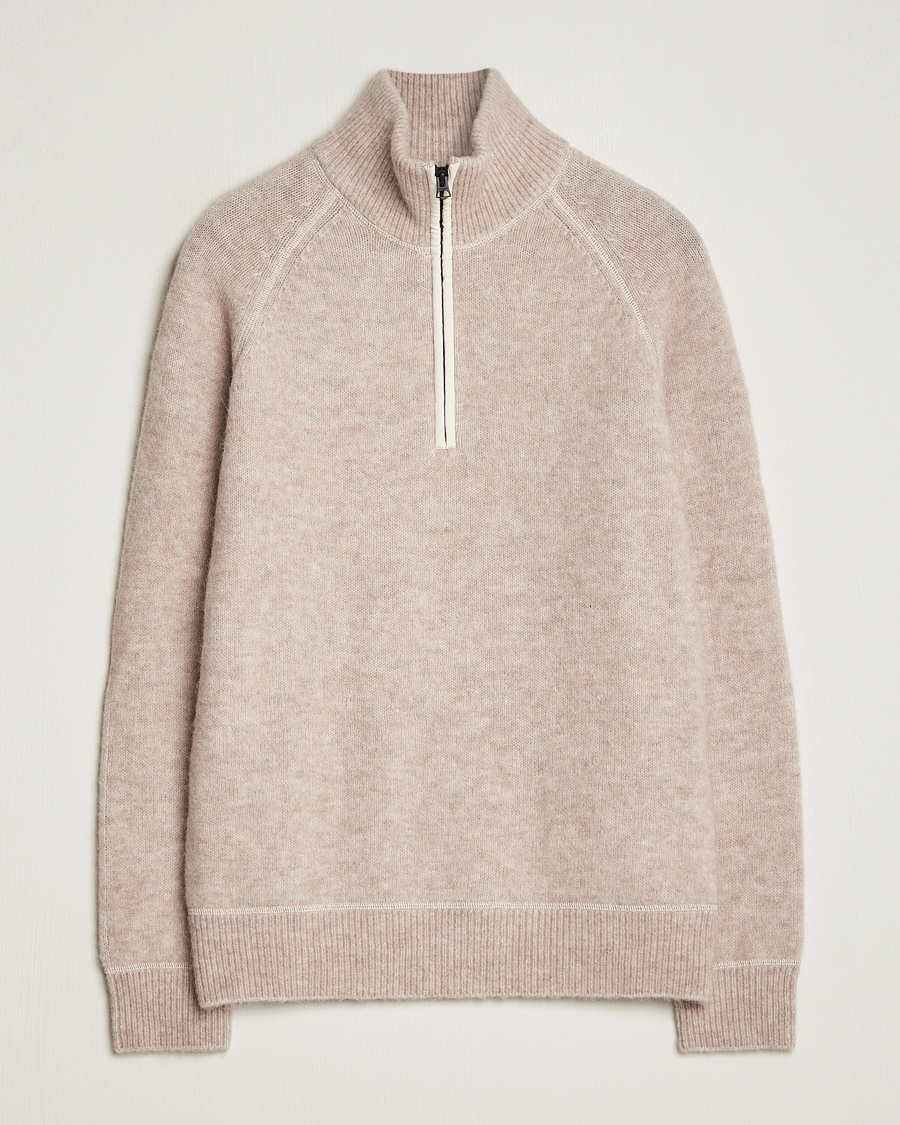 Herre | Gensere | J.Lindeberg | Wilton Half Zip Sweater Oyster Grey