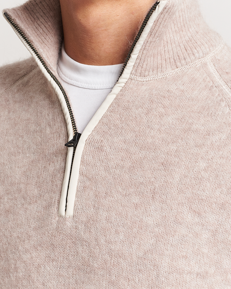 Herre | Gensere | J.Lindeberg | Wilton Half Zip Sweater Oyster Grey