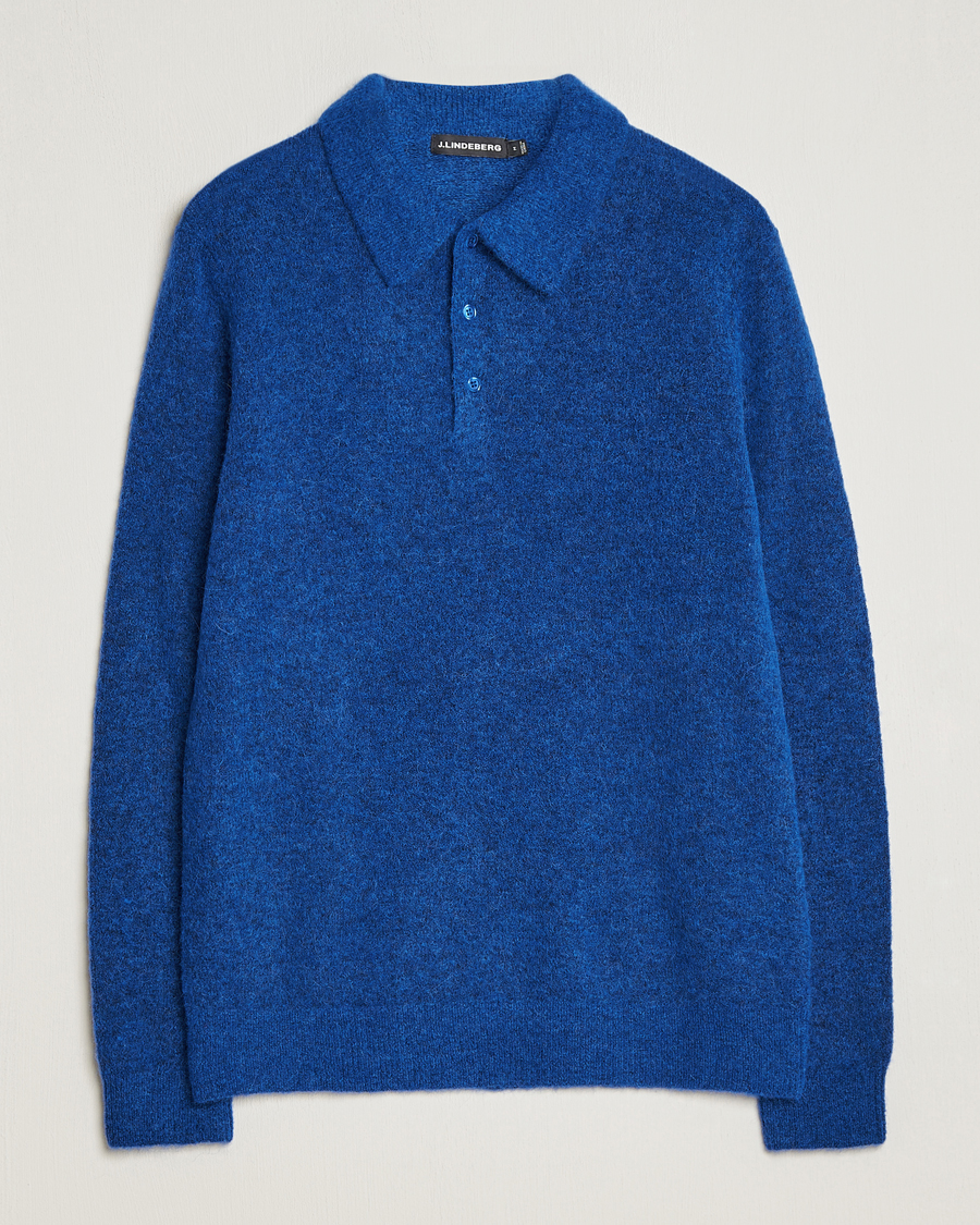 Herre | Gensere | J.Lindeberg | Hayden Hairy Polo Knit Surf The Web