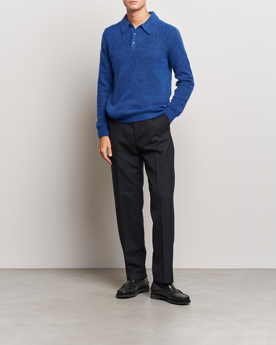 Herre | Gensere | J.Lindeberg | Hayden Hairy Polo Knit Surf The Web