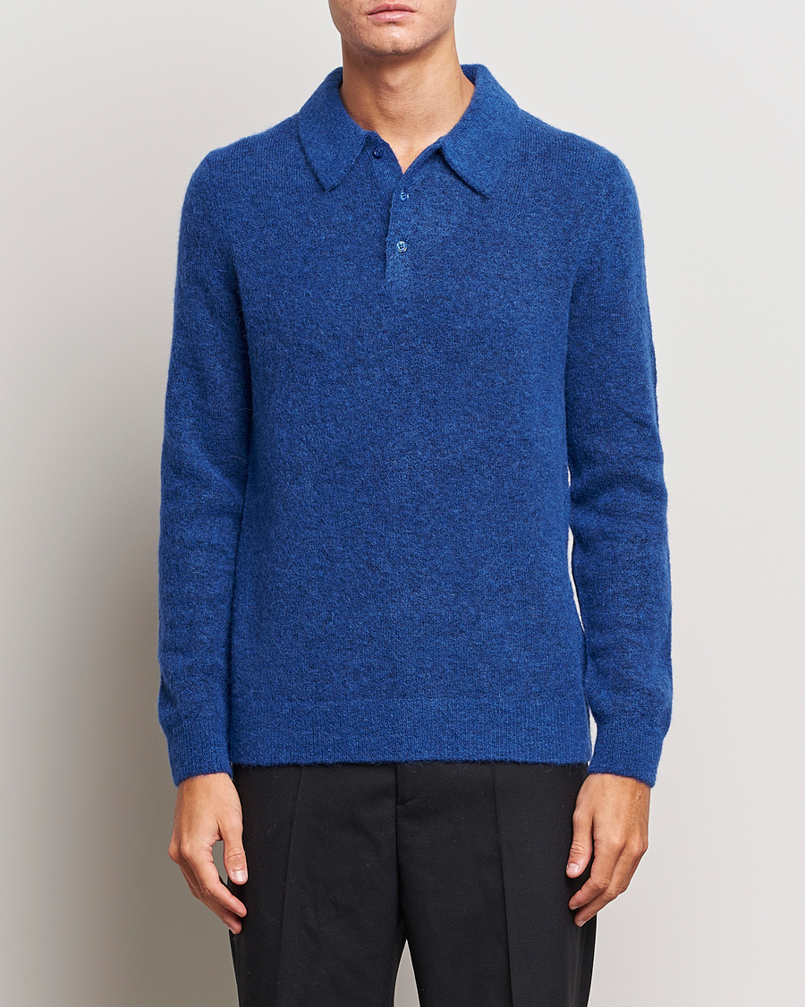 Herre | Gensere | J.Lindeberg | Hayden Hairy Polo Knit Surf The Web