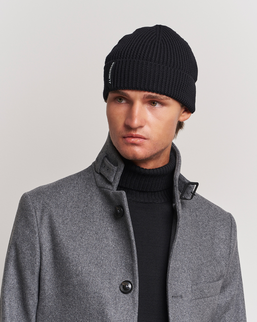 Herre | J.Lindeberg Juan Merino Beanie Black | J.Lindeberg | Juan Merino Beanie Black