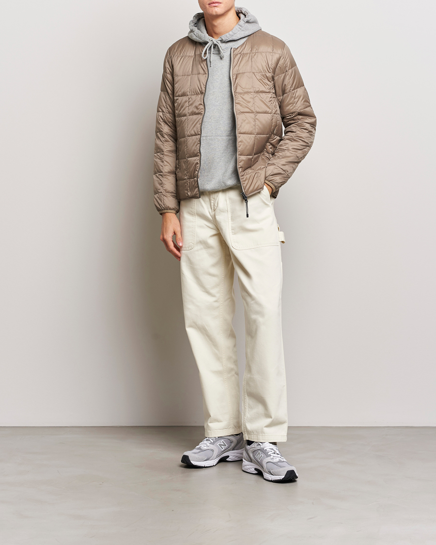 Herre | Jakker | TAION | Crew Neck W-Zip Down Jacket Khaki