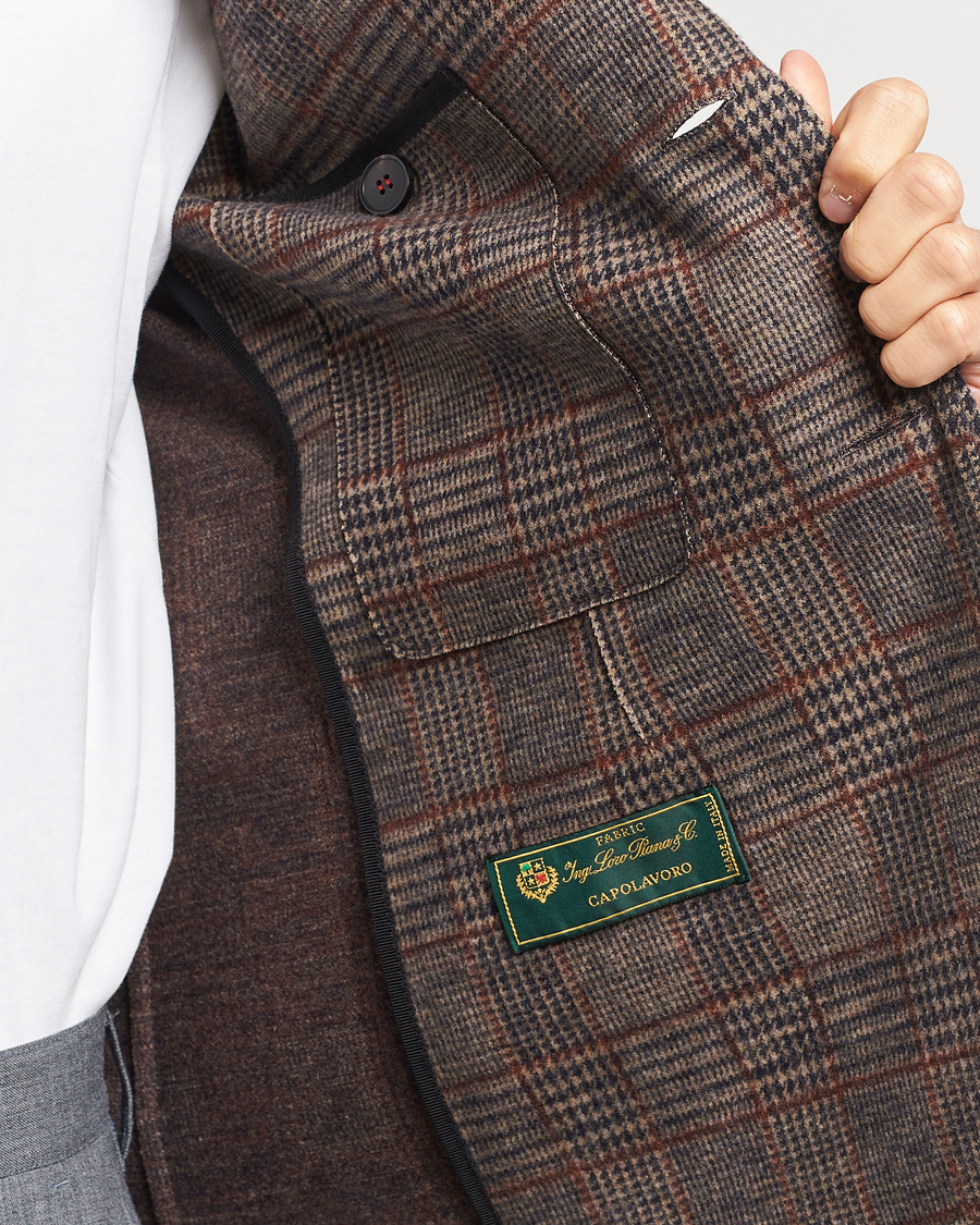 Herre | Dressjakker | Harris Wharf London | Two Buttoned Loro Piana Wool Blazer Brown