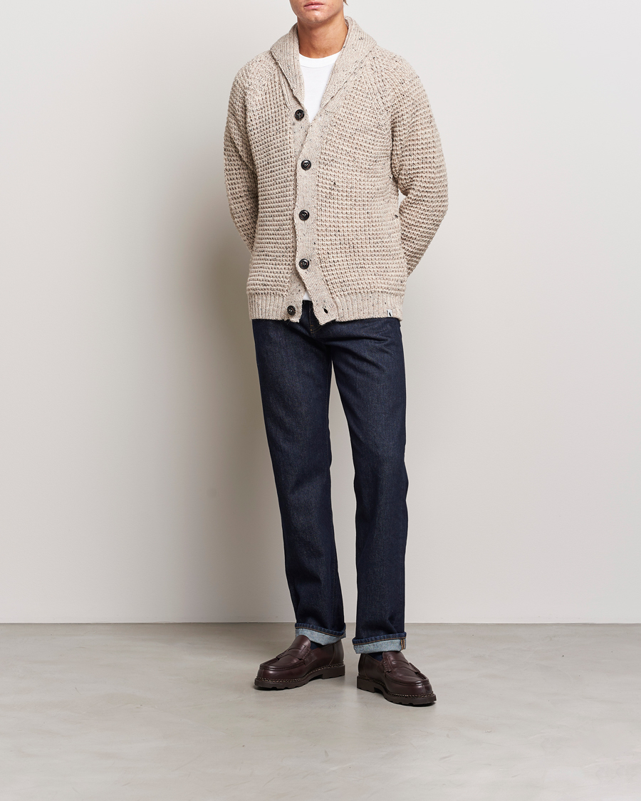 Herre | Gensere | Peregrine | Waffle Wool Shawl Cardigan Skiddaw