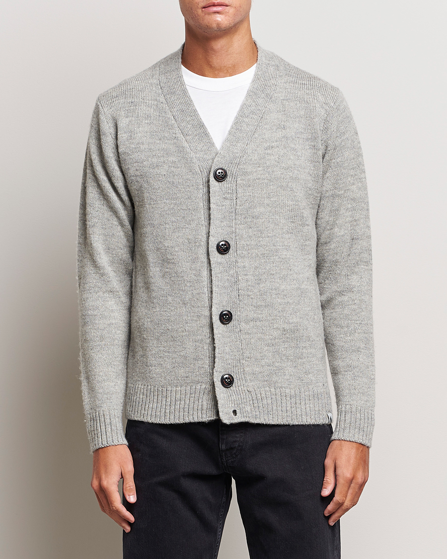 Herre | Gensere | Peregrine | Maker's Stitch Merino Cardigan Light Grey
