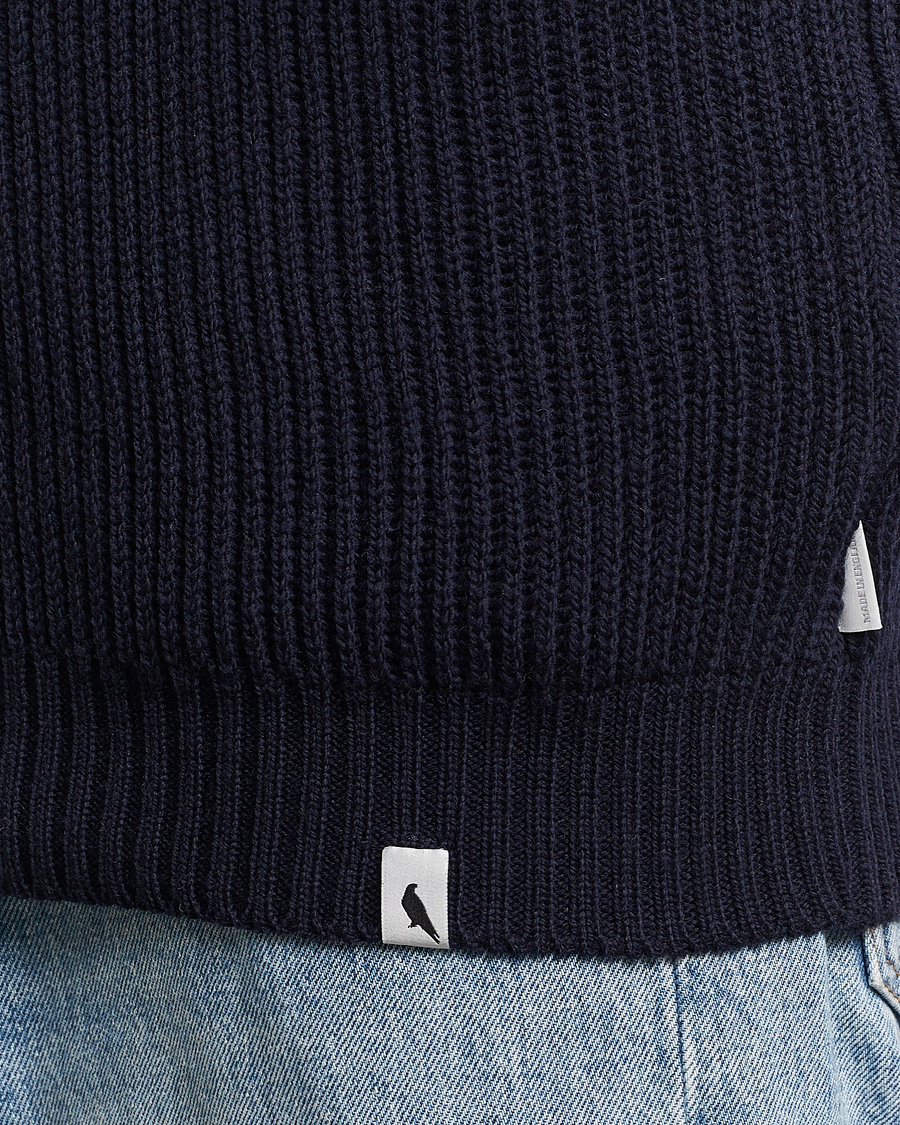 Herre | Gensere | Peregrine | Ford Knitted Wool Half Zip Navy