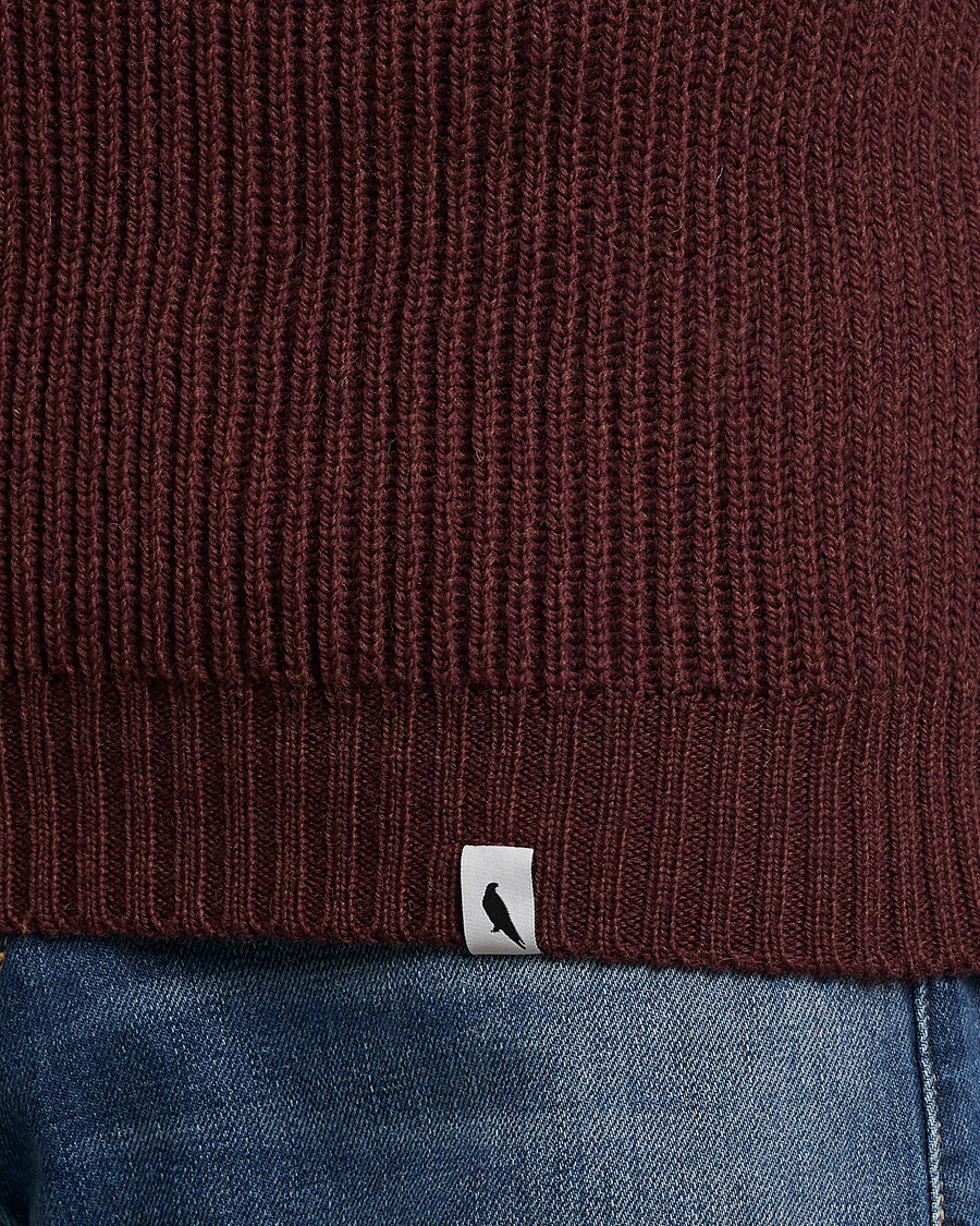 Herre | Gensere | Peregrine | Ford Knitted Wool Half Zip Shiraz