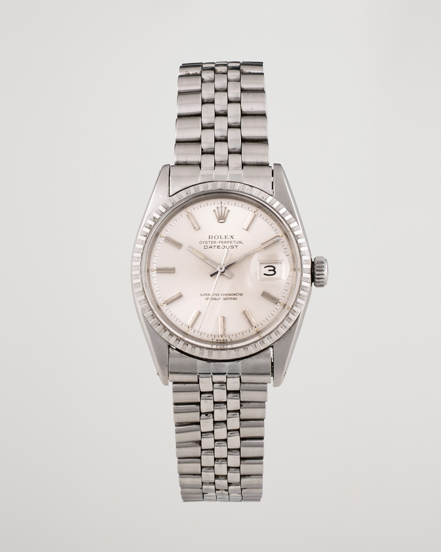 Herre | Rolex Pre-Owned Datejust 1603 Oyster Perpetual Steel Black | Rolex Pre-Owned | Datejust 1603 Oyster Perpetual Steel Black