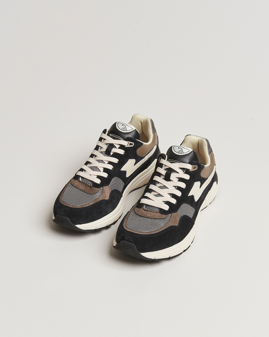 Herre | Stepney Workers Club Amiel S-Strike Suede Sneaker Black/Grey | Stepney Workers Club | Amiel S-Strike Suede Sneaker Black/Grey