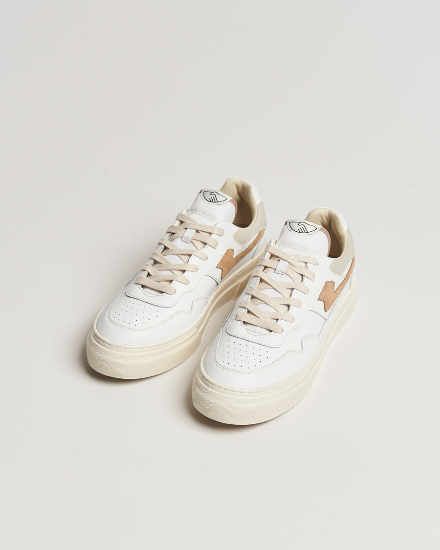 Herre |  | Stepney Workers Club | Pearl S-Strike Leather Sneaker White/Earth