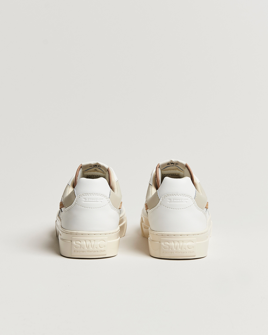 Herre | Stepney Workers Club Pearl S-Strike Leather Sneaker White/Earth | Stepney Workers Club | Pearl S-Strike Leather Sneaker White/Earth