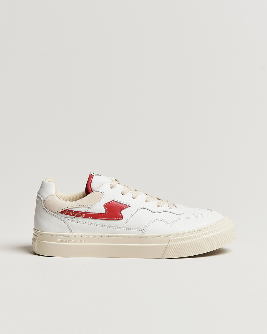 Herre |  | Stepney Workers Club | Pearl S-Strike Leather Sneaker White/Red