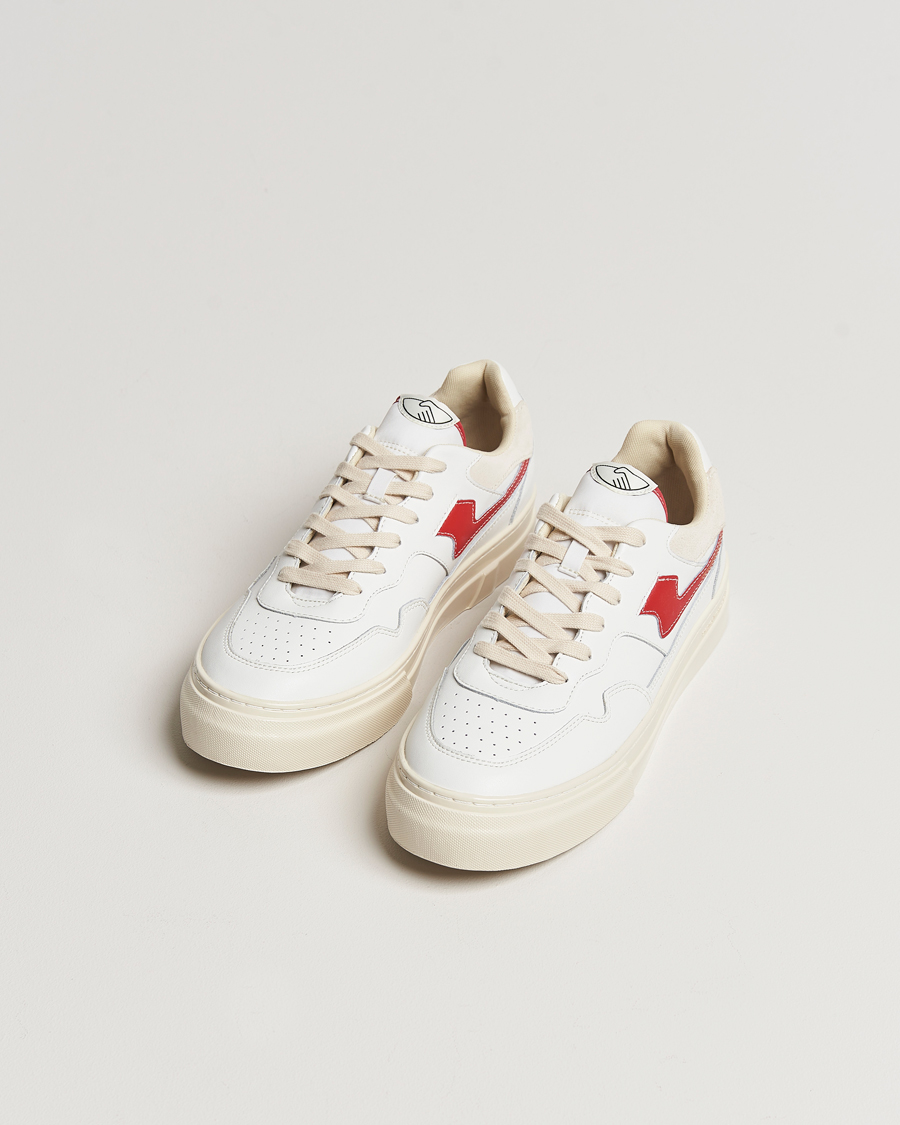 Herre |  | Stepney Workers Club | Pearl S-Strike Leather Sneaker White/Red