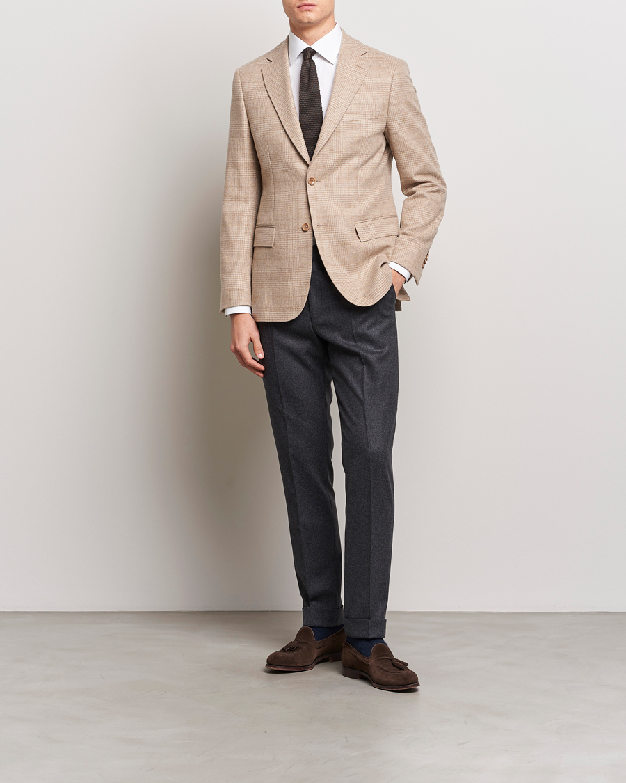Herre | Dressjakker | Morris Heritage | Keith Glencheck Wool Blazer Khaki