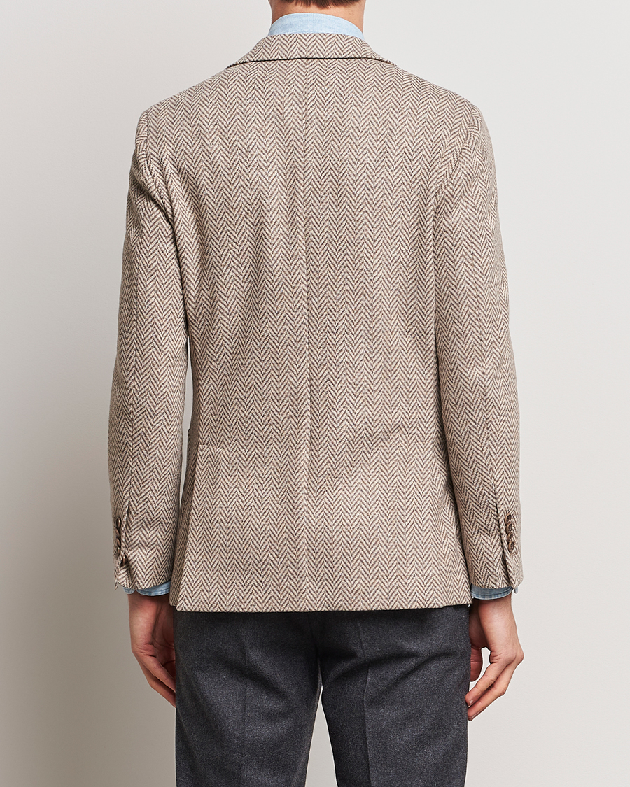Herre | Dressjakker | Morris Heritage | Mike Jersey Herringbone Blazer Khaki