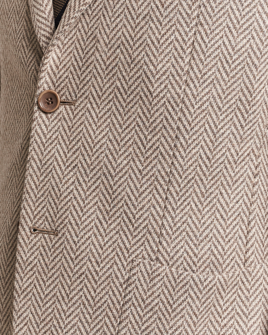 Herre | Dressjakker | Morris Heritage | Mike Jersey Herringbone Blazer Khaki