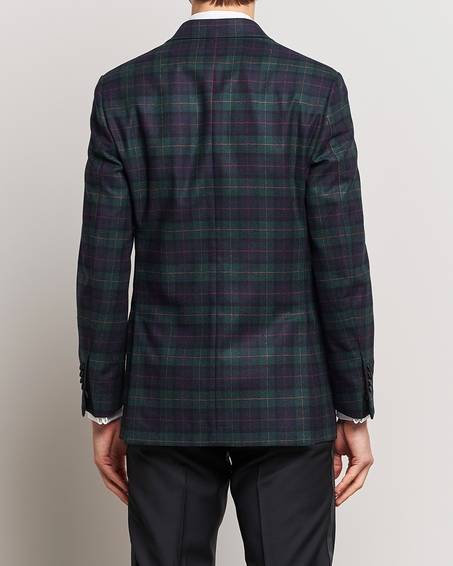 Herre | Dressjakker | Morris Heritage | Tartan Tuxedo Blazer Navy