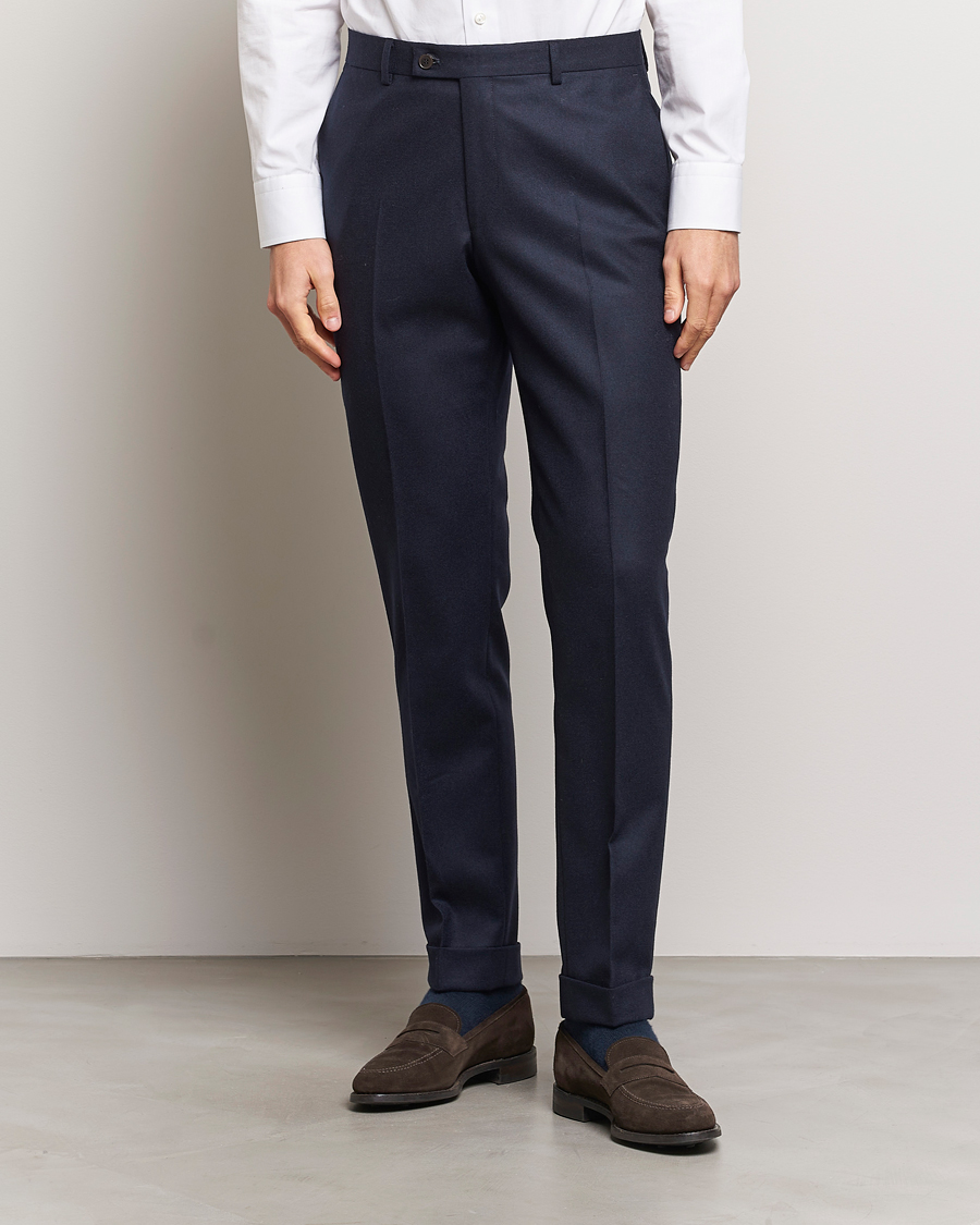 Herre | Bukser | Morris Heritage | Jack Flannel Trousers Navy