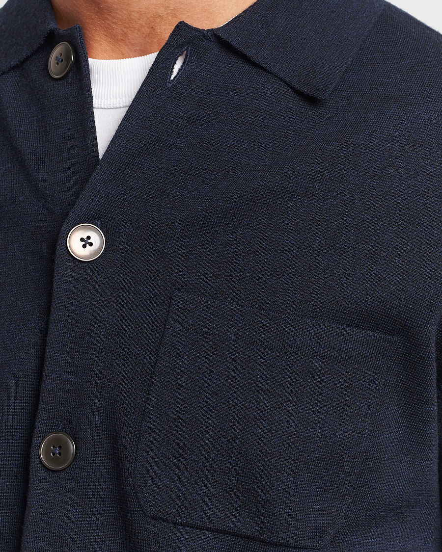 Herre | Gensere | Morris Heritage | Dressed Wool Cardigan Navy