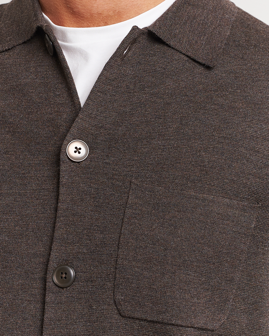 Herre | Gensere | Morris Heritage | Dressed Wool Cardigan Brown