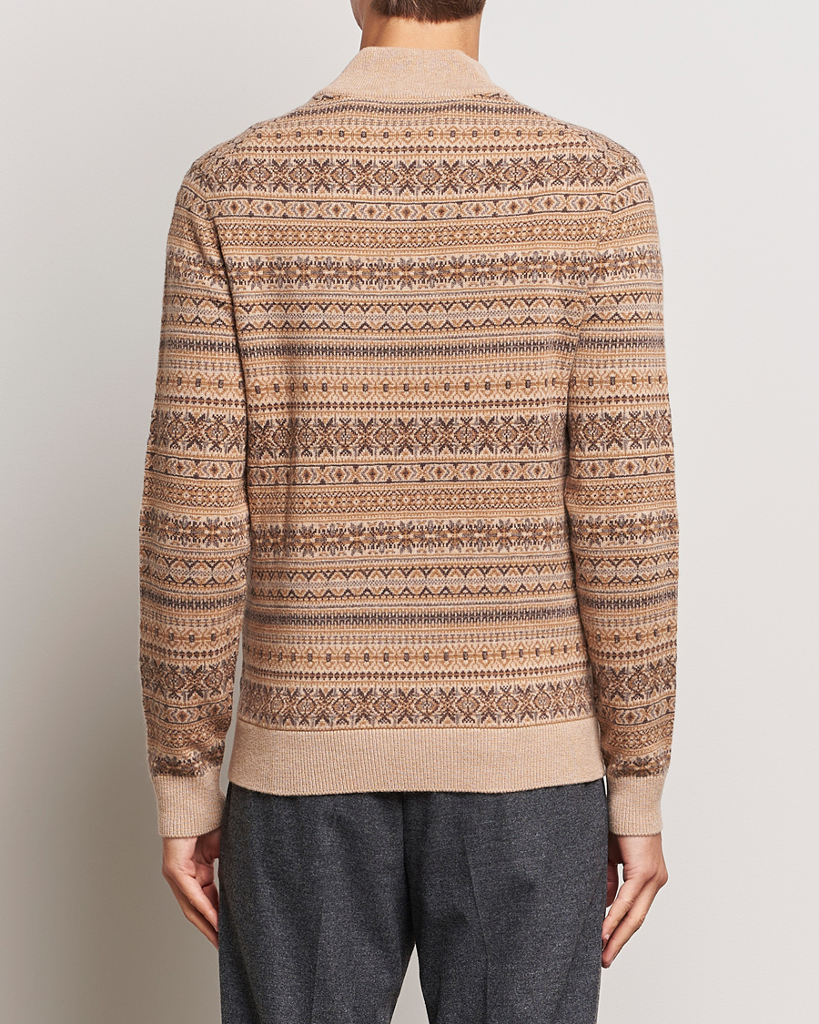 Herre | Gensere | Morris Heritage | Freddie Wool/Cashmere Half Zip Camel