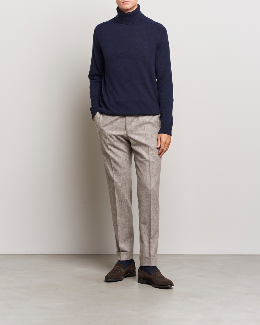Herre | Gensere | Morris Heritage | Dalton Wool/Cashmere Rollneck Navy