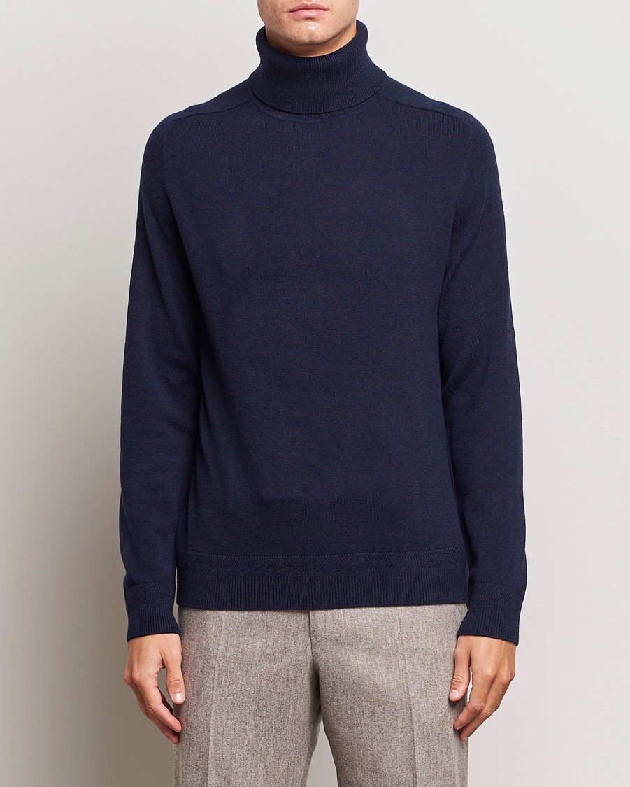 Herre | Gensere | Morris Heritage | Dalton Wool/Cashmere Rollneck Navy