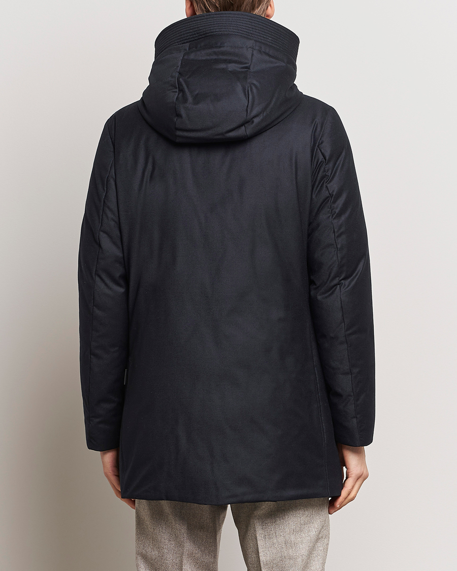 Herre | Jakker | Woolrich | Luxe Loro Piana Long Parka Melton Blue