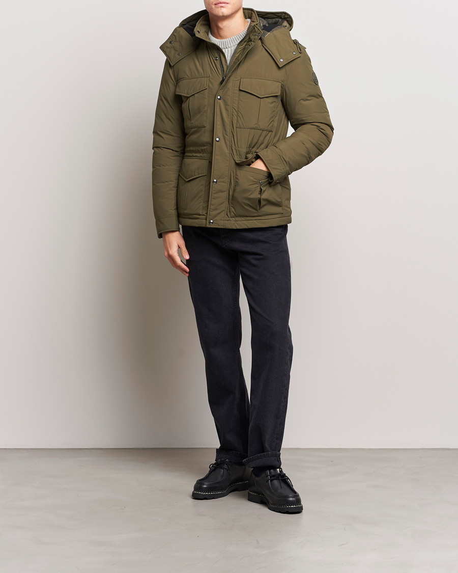 Herre | Jakker | Woolrich | Aleutian Padded Field Jacket Dark Green