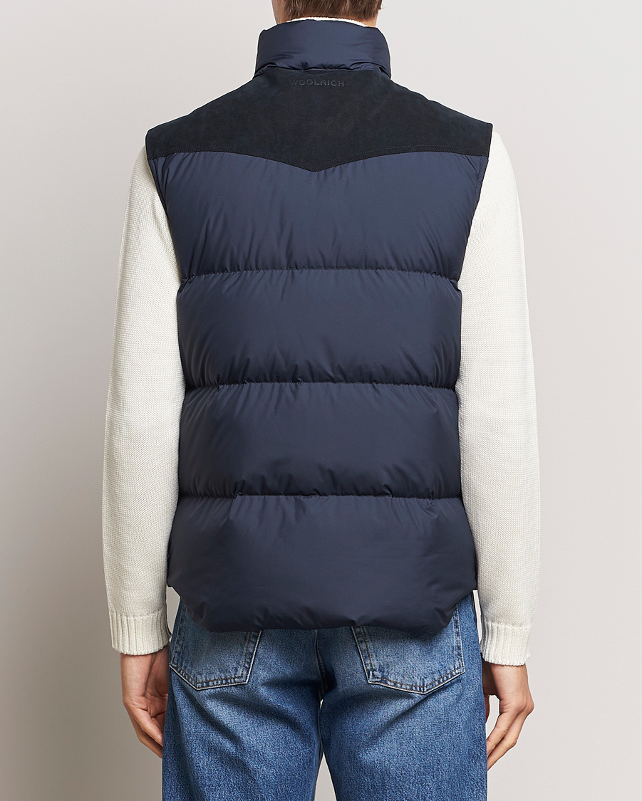 Herre | Jakker | Woolrich | Western Down Vest Melton Blue