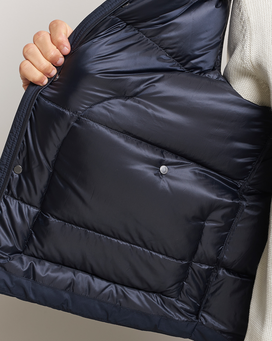 Herre | Jakker | Woolrich | Western Down Vest Melton Blue