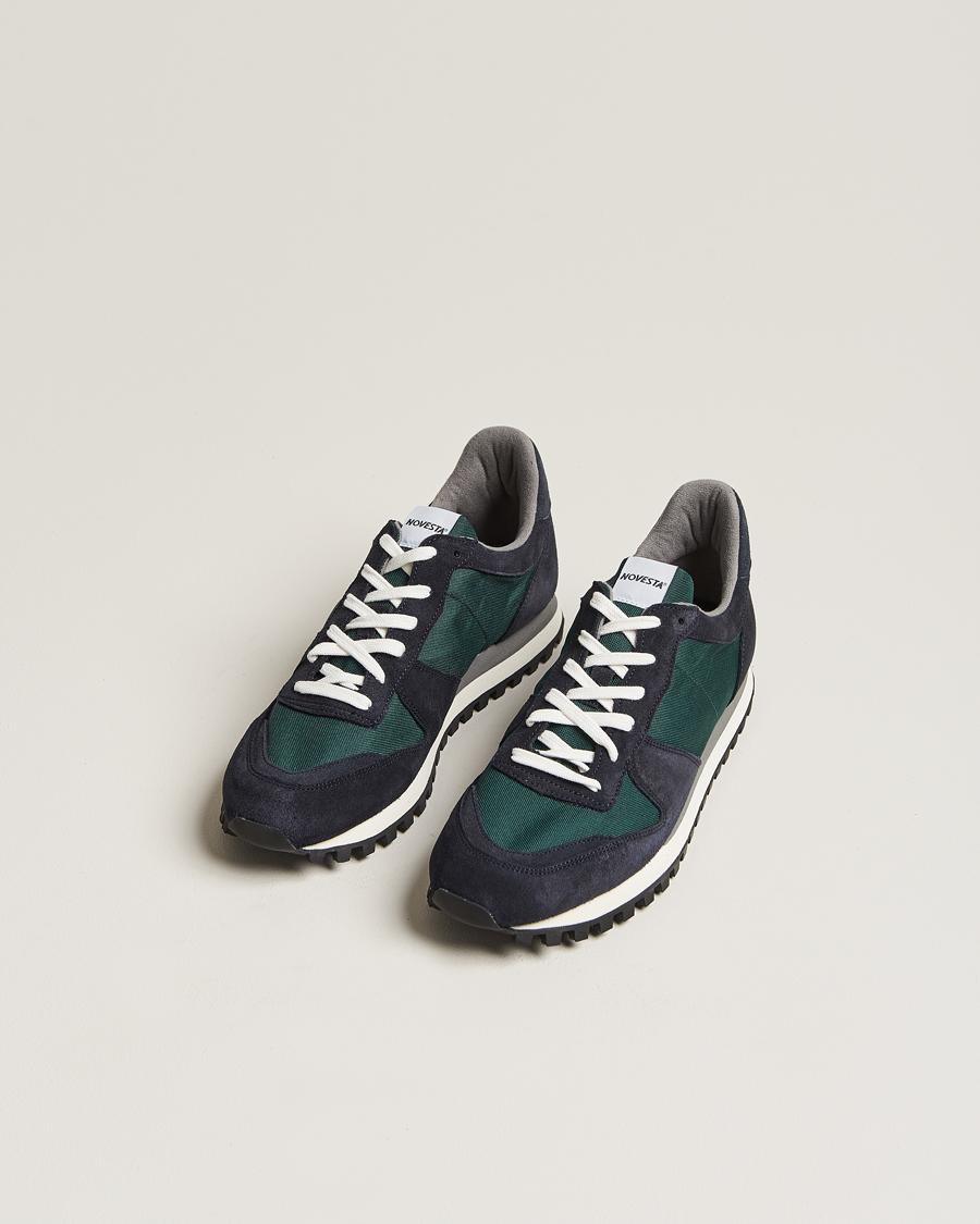 Herre | Novesta Marathon Trail Running Sneaker Navy/Green | Novesta | Marathon Trail Running Sneaker Navy/Green
