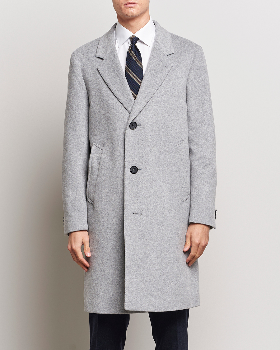 Herre | Jakker | Oscar Jacobson | Shaw Wool/Cashmere Coat Light Grey