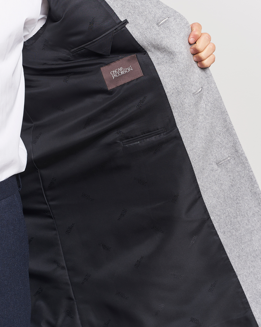 Herre | Jakker | Oscar Jacobson | Shaw Wool/Cashmere Coat Light Grey