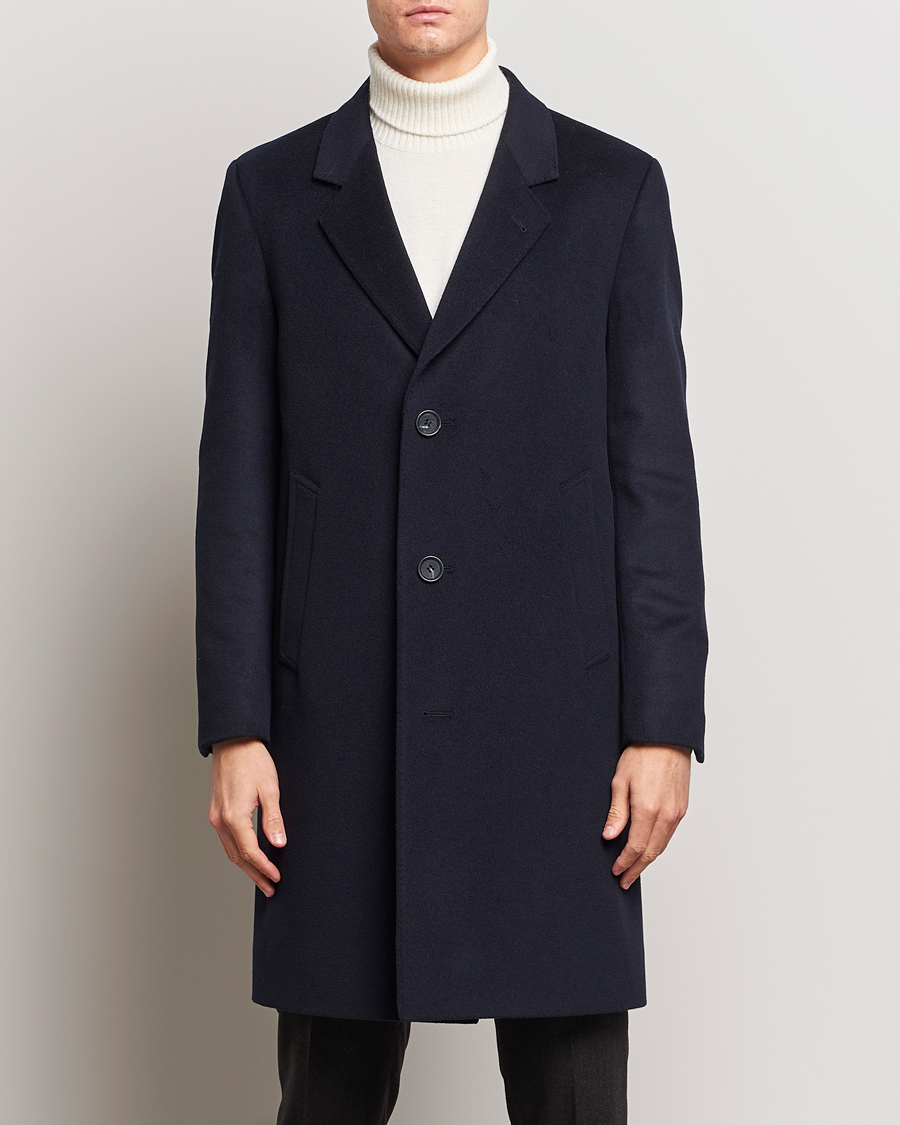Herre |  | Oscar Jacobson | Shaw Wool/Cashmere Coat Navy