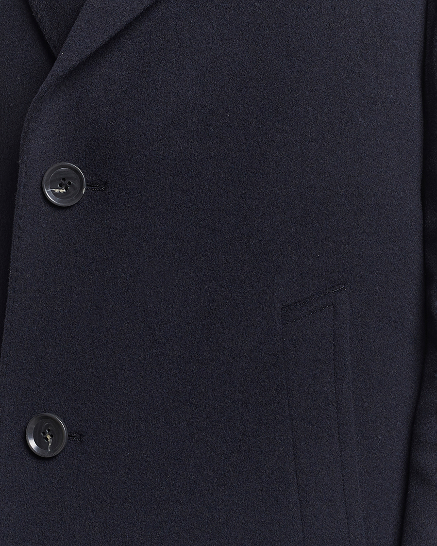 Herre | Jakker | Oscar Jacobson | Shaw Wool/Cashmere Coat Navy