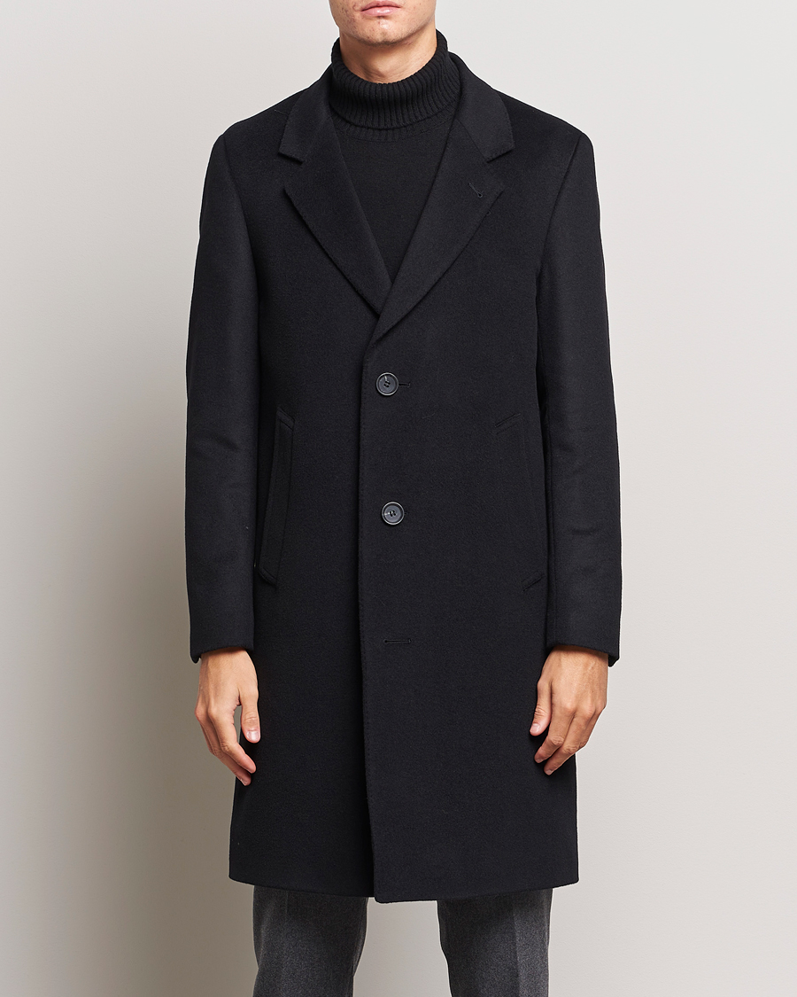 Herre | Jakker | Oscar Jacobson | Shaw Wool/Cashmere Coat Black