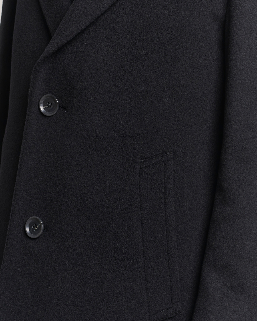 Herre | Jakker | Oscar Jacobson | Shaw Wool/Cashmere Coat Black