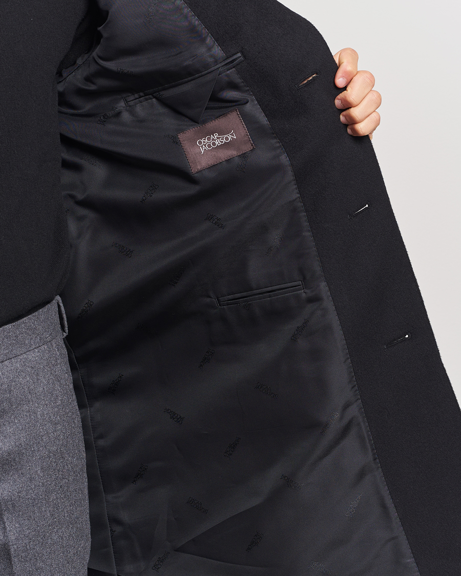 Herre | Jakker | Oscar Jacobson | Shaw Wool/Cashmere Coat Black